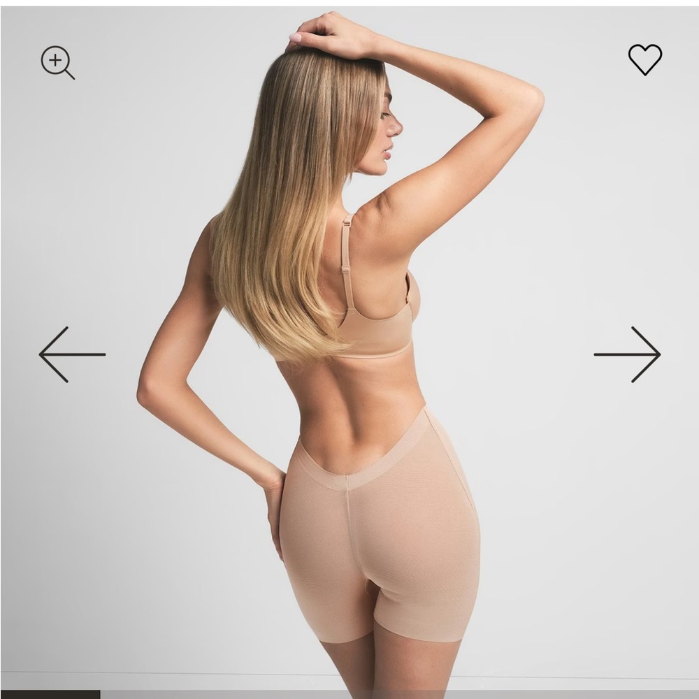 SKIMS clay, low back short. Size small.